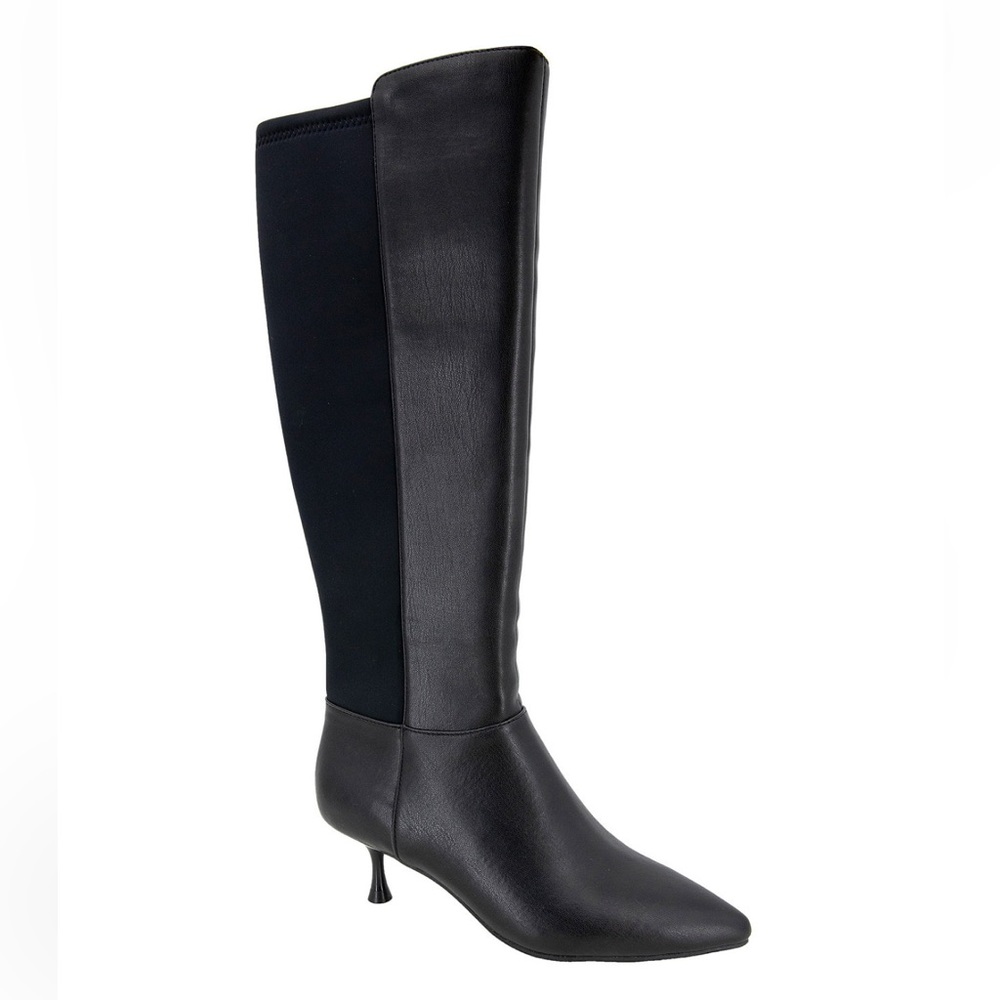 NEW Kenneth Cole Reaction Blossom 50/50 Black Heeled Boots